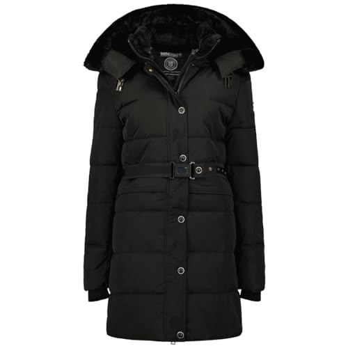 Geographical Norway Damen Winter Jacke Mantel Parka Steppjacke Steppmantel Wintermantel, Farbe:Schwarz, Größe:XL 42 von Geographical Norway