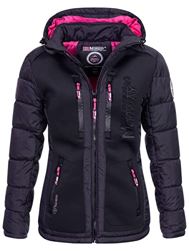 Geographical Norway Damen Winter Jacke Steppjacke Parka Geteppt Winterjacke, Farbe:Navy, Größe:XXL 44 von Geographical Norway