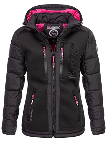 Geographical Norway Damen Winter Jacke Steppjacke Parka Geteppt Winterjacke, Farbe:Schwarz, Größe:S 36 von Geographical Norway