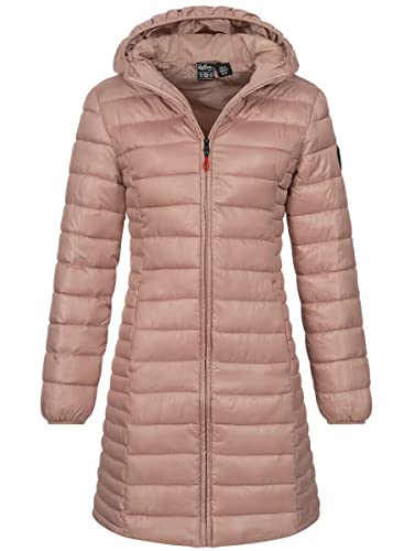 Geographical Norway Damen Winter Jacke Steppjacke Parka Lange gesteppt Wasserabweisend Mantel Steppmantel, Farbe:Old Pink, Größe:L 40 von Geographical Norway