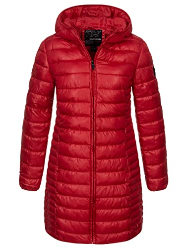 Geographical Norway Damen Winter Jacke Steppjacke Parka Lange gesteppt Wasserabweisend Mantel Steppmantel, Farbe:Rot, Größe:L 40 von Geographical Norway