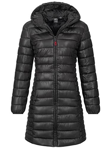 Geographical Norway Damen Winter Jacke Steppjacke Parka Lange gesteppt Wasserabweisend Mantel Steppmantel, Farbe:Schwarz, Größe:L 40 von Geographical Norway