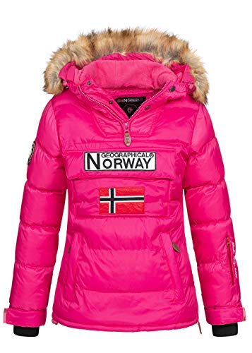 Geographical Norway Damen Winterjacke Belancolie Parka Jacke Schlupfjacke Skijacke Kapuze Webpelz, Flashy pink, Gr:M von Geographical Norway