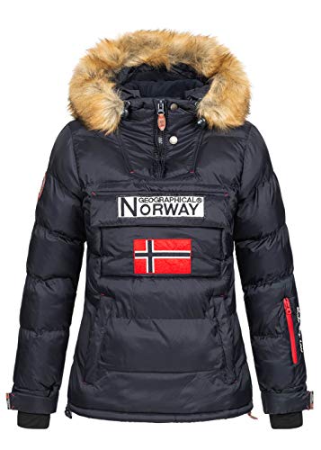 Geographical Norway Damen Parka Jacke Winterjacke Kapuze Webpelz WR617F/GN Größe XL Farbe navy von Geographical Norway