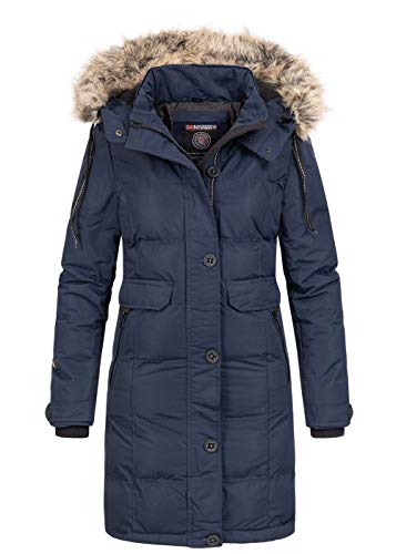 Geographical Norway Damen Winterjacke Parka Kapuze Webpelz abnehmbar Storm Cuffs Patches Navy, Gr:M Geographical Norway Damen Winterjacke Parka Kapuze Webpelz abnehmbar Storm Cuffs Patches Navy, Gr:M von Geographical Norway