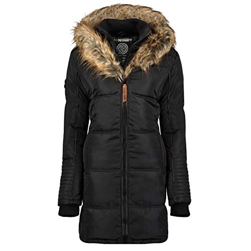 Geographical Norway Damen Winterjacke Steppjacke Winter Jacke Mantel Parka warm gefüttert (Schwarz, L) von Geographical Norway