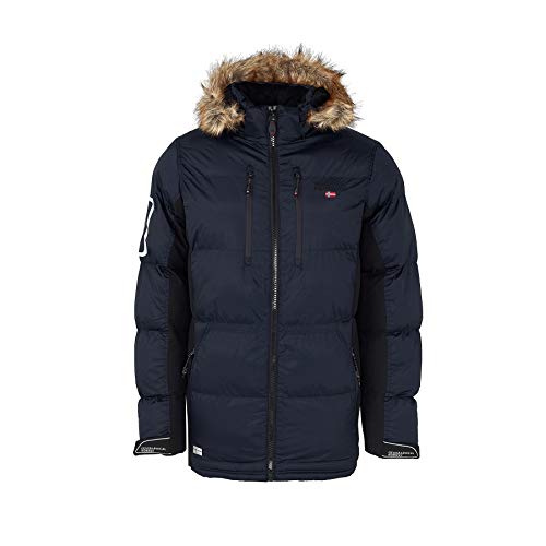 Geographical Norway Danone Men – warme Daunenjacke, gesteppt, für Herren – Jacke mit warmem Futter für den Winter – Jacke mit langen Ärmeln – Füllung aus hochwertigem leichtem Stoff (Navy 4XL) von Geographical Norway