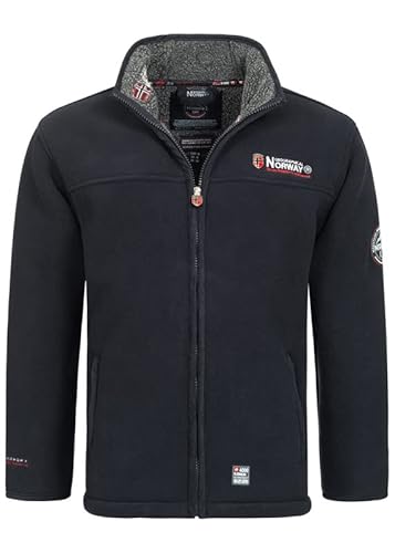 Geographical Norway DistriBrands Ubolt Men - Dickes Fleece Herren Warm Fermetur Zip - Sweatjacke Jacke Winter Warm Herren Weich - Sweatjacke Futter Langarm - Ideal Herbst Winter (Marine-XXL) von Geographical Norway