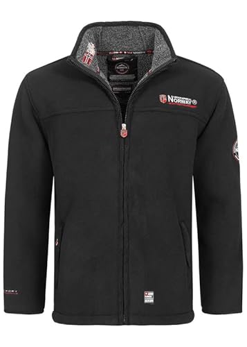 Geographical Norway DistriBrands Ubolt Men - Dickes Fleece Herren Warm Fermetur Zip - Sweatjacke Jacke Winter Warm Herren Weich - Sweatjacke Futter Langarm - Ideal Herbst Winter (Schwarz-L) von Geographical Norway