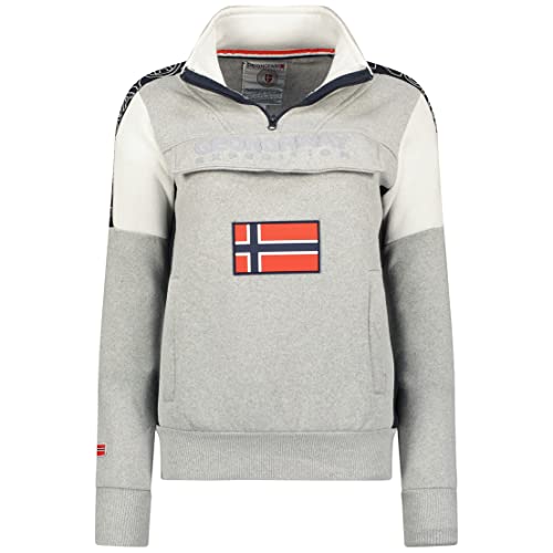 Geographical Norway Damen Fagostino Lady Kapuzenpullover, Hellgrau, 38 von Geographical Norway
