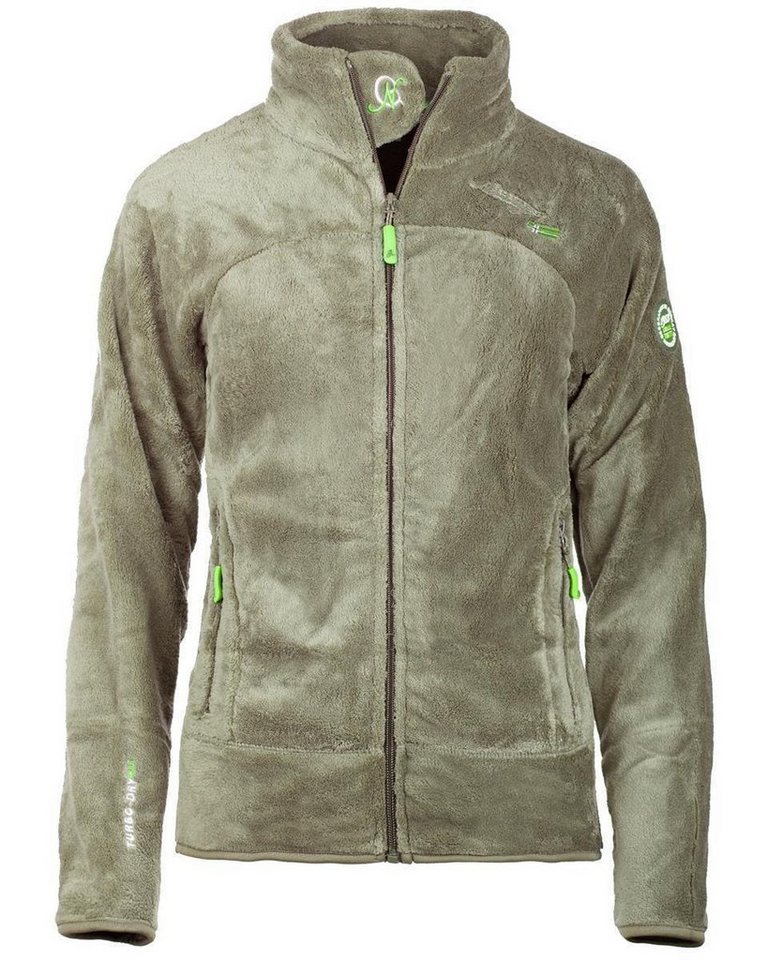 Geographical Norway Fleecejacke Damen Regular Fit Jacke baupaline mehrfarbig S Markantes Design mit Logo-Details auf Brust und Ärmel von Geographical Norway