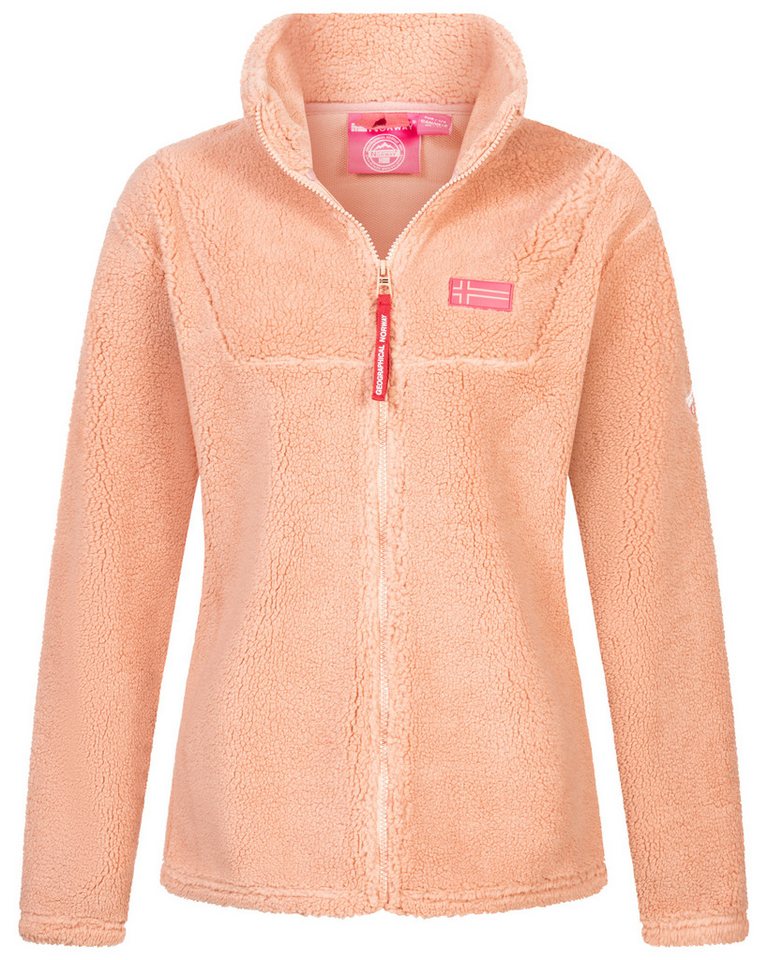 Geographical Norway Fleecejacke Damen Teddy Fleece Jacke Herbst Winter Jacke Sweater Übergangsjacke von Geographical Norway
