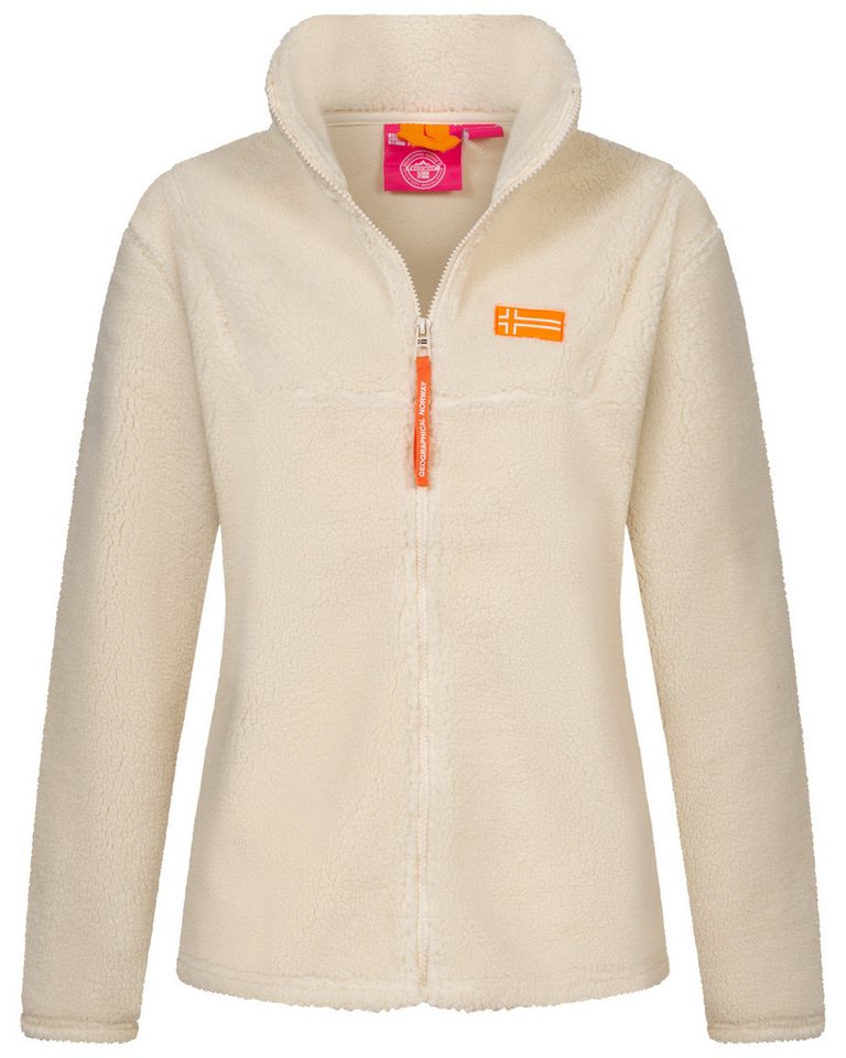 Geographical Norway Fleecejacke Damen Teddy Fleece Jacke Herbst Winter Jacke Sweater Übergangsjacke von Geographical Norway
