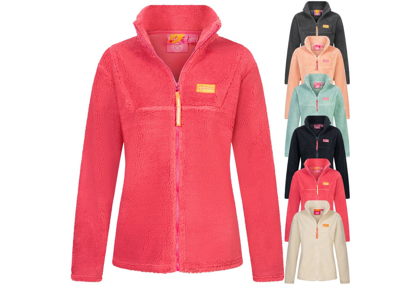 Geographical Norway Fleecejacke Damen Teddy Fleece Jacke Herbst Winter Jacke Sweater Übergangsjacke von Geographical Norway