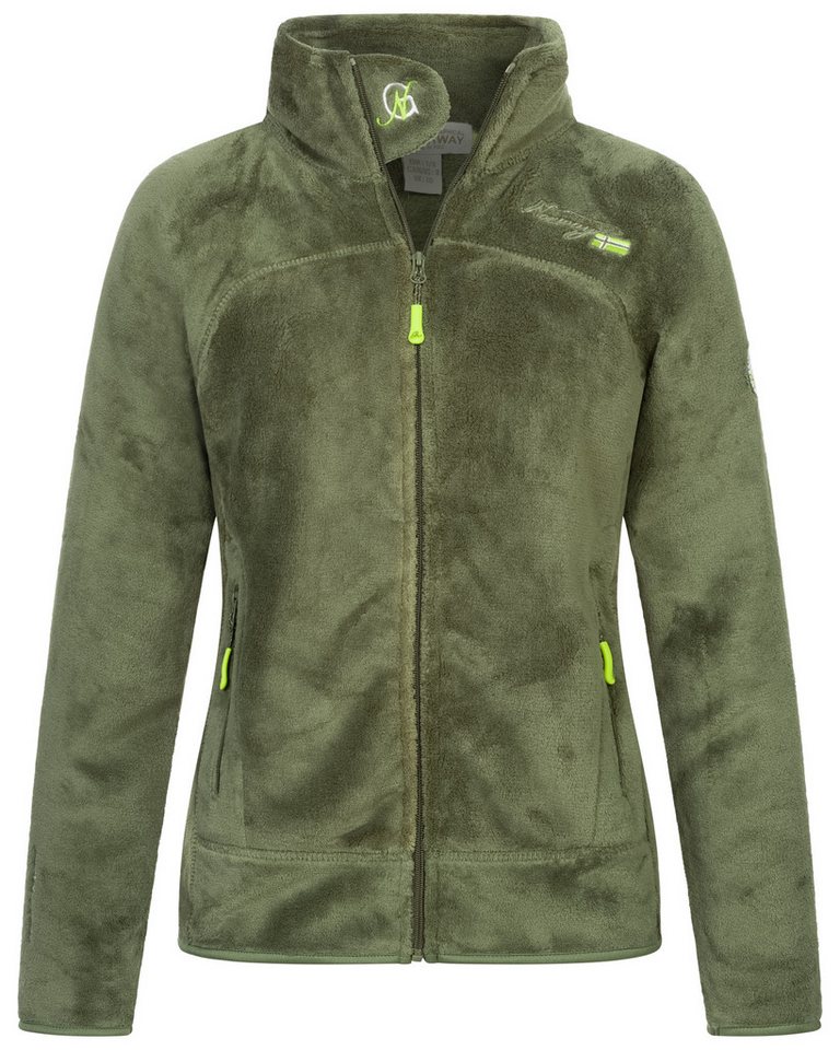 Geographical Norway Fleecejacke Damen Teddy Fleece Jacke Herbst Winter Jacke Sweater Übergangsjacke von Geographical Norway