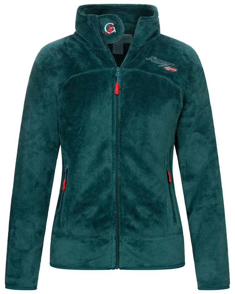 Geographical Norway Fleecejacke Damen Teddy Fleece Jacke Herbst Winter Jacke Sweater Übergangsjacke von Geographical Norway