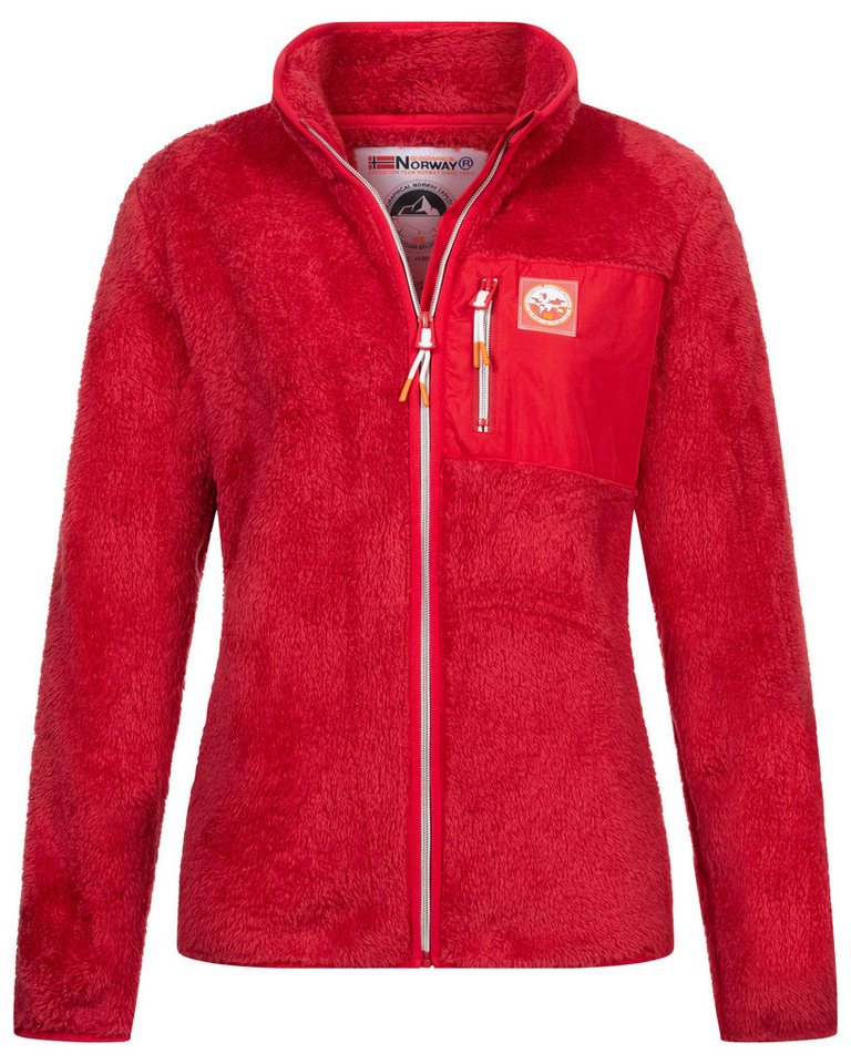 Geographical Norway Fleecejacke Damen Teddy Fleece Jacke Herbst Winter Jacke Sweater Übergangsjacke von Geographical Norway