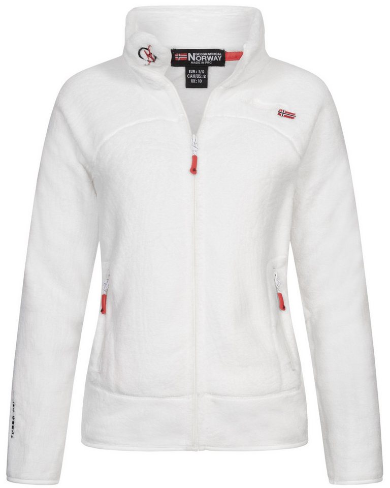Geographical Norway Fleecejacke Damen Teddy Fleece Jacke Herbst Winter Jacke Sweater Übergangsjacke von Geographical Norway