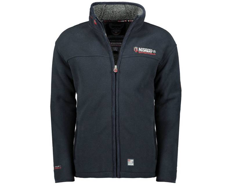 Geographical Norway Fleecejacke Herren Polar Teddyfell Winter Jacke Outdoorjacke Fleece warm in Unifarbe, mit Stehkragen von Geographical Norway