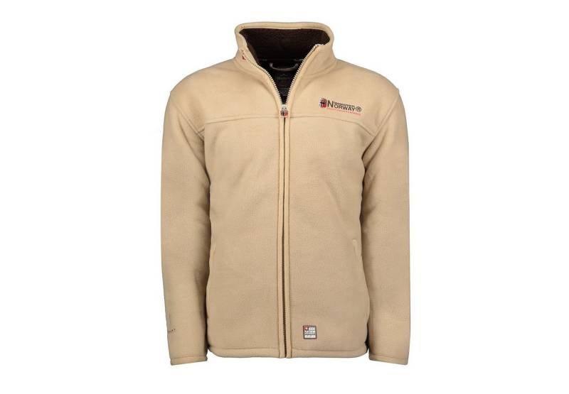 Geographical Norway Fleecejacke Herren Polar Teddyfell Winter Jacke Outdoorjacke Fleece warm in Unifarbe, mit Stehkragen von Geographical Norway