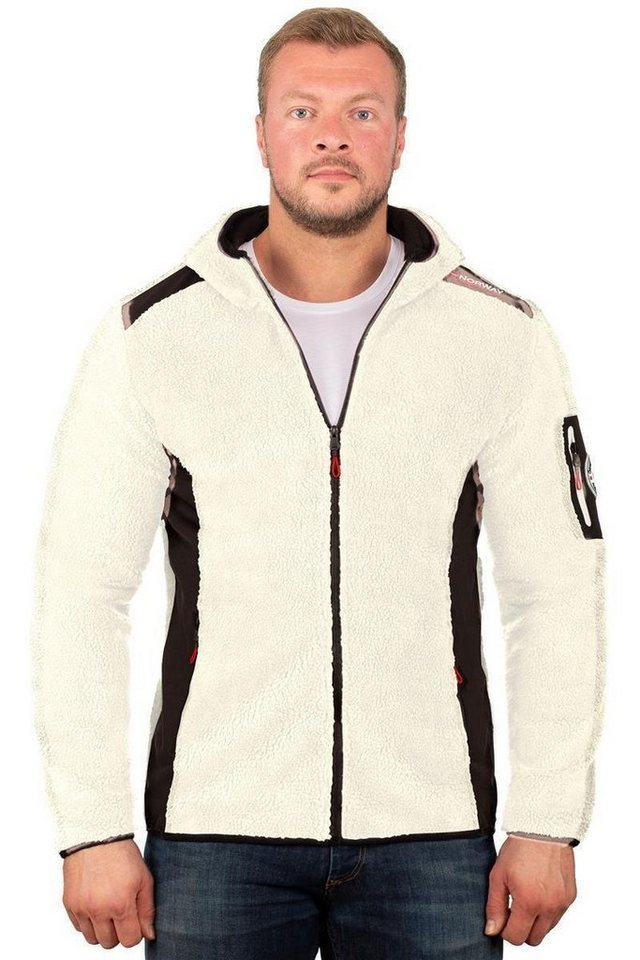 Geographical Norway Fleecejacke Herren Hoodie batufour Off White XL Modisches Design mit Norwegen Fahne auf dem Reißverschluss Geographical Norway Fleecejacke Herren Hoodie batufour Off White XL Modisches Design mit Norwegen Fahne auf dem Reißverschluss von Geographical Norway