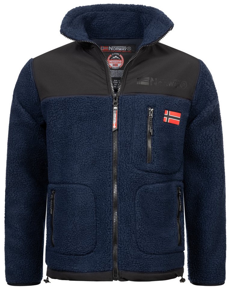 Geographical Norway Fleecejacke Herren Teddy Polar Fleece Winter Jacke Outdoor Übergangs Herbst von Geographical Norway
