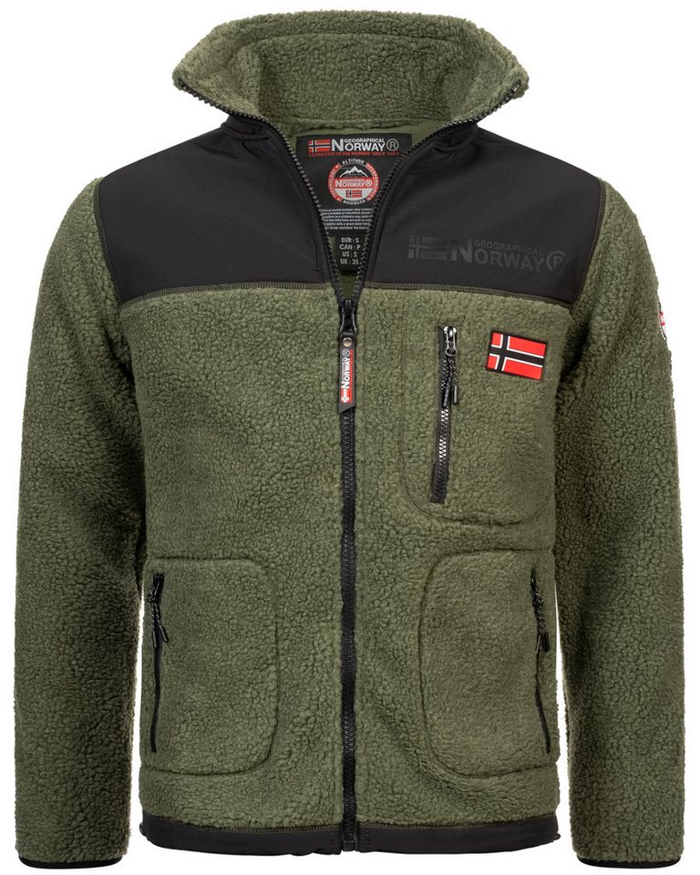 Geographical Norway Fleecejacke Herren Teddy Polar Fleece Winter Jacke Outdoor Übergangs Herbst von Geographical Norway