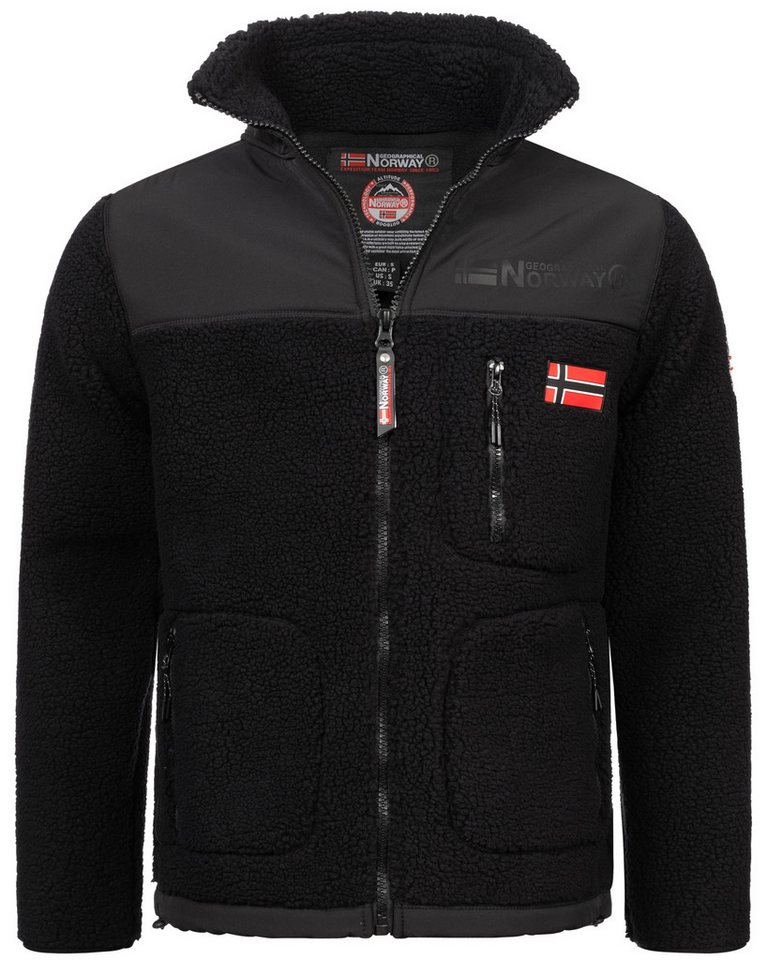 Geographical Norway Fleecejacke Herren Teddy Polar Fleece Winter Jacke Outdoor Übergangs Herbst von Geographical Norway