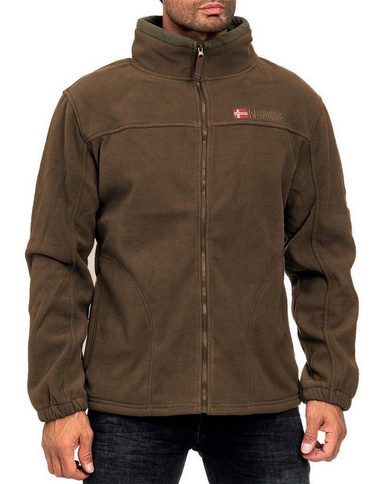 Geographical Norway Fleecejacke Trekking Outdoor Jacke batamazonie Braun M mit eingelassener Kapuze von Geographical Norway