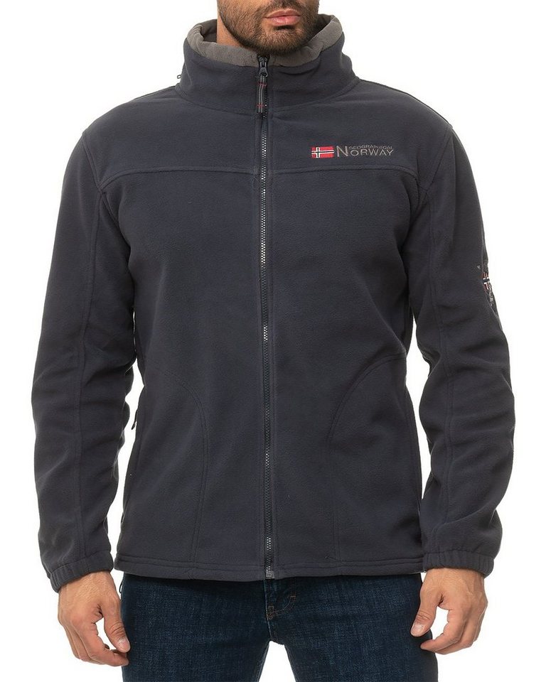 Geographical Norway Fleecejacke Herren Regular Fit Jacke batamazonie Navy XL mit eingelassener Kapuze von Geographical Norway
