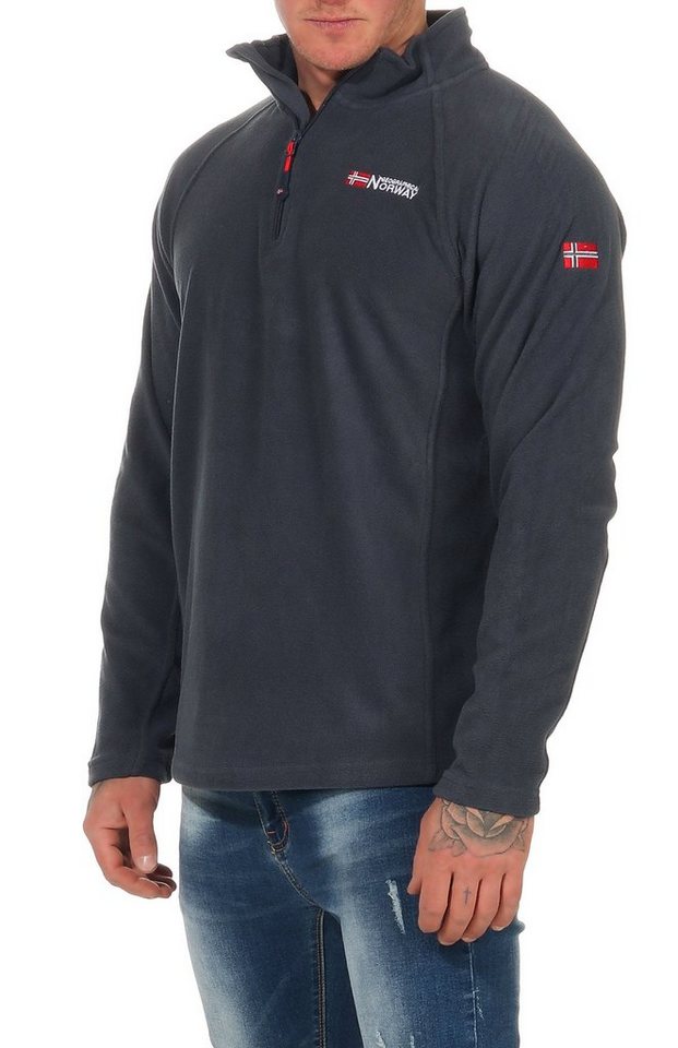 Geographical Norway Fleecepullover Herren leichte Micro Fleece überzieh Pullover Ultraleicht auch in Großen Größen erhältlich von Geographical Norway