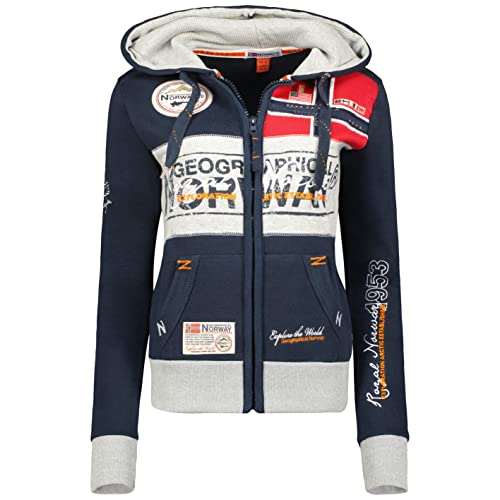 Geographical Norway Flyer Lady - Damen Kapuzen Sweatshirt Taschen - Damen Sweatshirt Casual Langarm Pullover Warm - Hoodie Jacke Sporttops von Geographical Norway