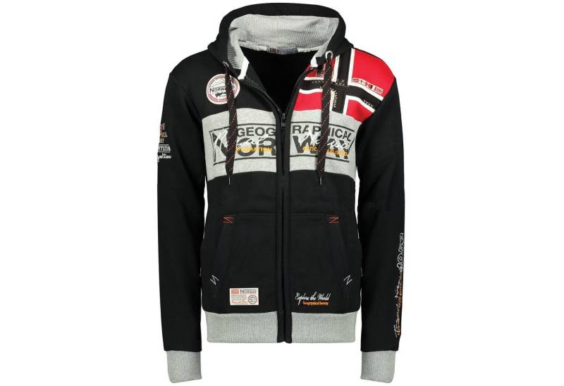 Geographical Norway Funktionsjacke Geographical Norway Herren Sweatjacke421 S Schwarz von Geographical Norway