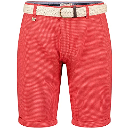 Geographical Norway GEO Norway Podex Men Shorts / Bermuda Herren - Cargo-Caprihose aus Baumwolle für Jungen / Herren für den Sommer - Shorts und Bermudas, rot, S von Geographical Norway