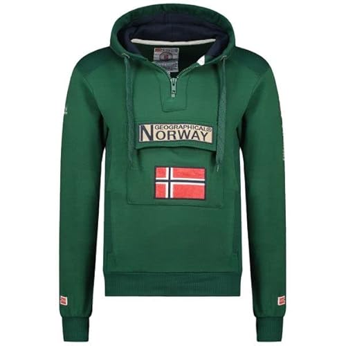 Geographical Norway GYMCLASS Damen Sweatshirt, Dunkelgrün, 38 von Geographical Norway
