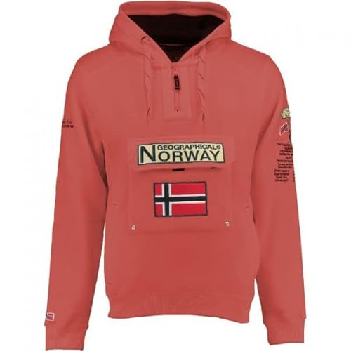 Geographical Norway GYMCLASS Damen-Sweatshirt, korallenrot, 38 von Geographical Norway