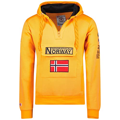 Geographical Norway Herren Hoodie Gymclass Half-Zip SR494 XXXL fluo orange von Geographical Norway