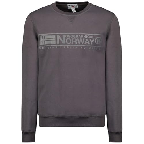 Geographical Norway Gantoine Men - Sweatjacke Herren Hoodie Zip mit Kapuze Taschen - Pullover Langarm Warm Jacke - Kapuzenjacke Mann Jahreszeit Frühling Sommer Herbst (Dunkelgrau XXL) von Geographical Norway