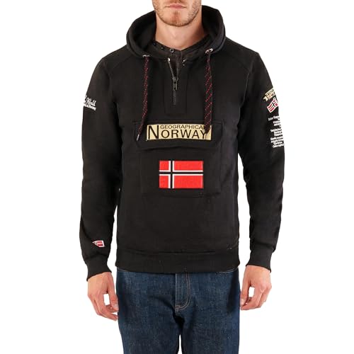 Geographical Norway Gymclass Herren-Sweatshirt (Schwarz, S) von Geographical Norway