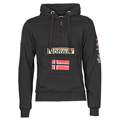 Geographical Norway Herren Hoodie Gymclass Half-Zip SR494 XXL Black von Geographical Norway