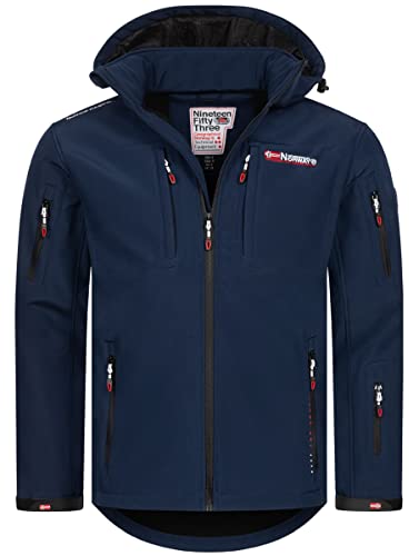 Geographical Norway Frühlings Jacke Softshell Jacke Windbreaker Übergangs Regen Jacke Sport Jacke, Farbe:Navy, Größe:L von Geographical Norway