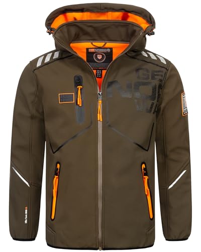Geographical Norway Herbst Winter Jacke Softshell Outdoor Regen Übergangs Production H-H, Farbe:KAKI, Größe:XL 52 von Geographical Norway