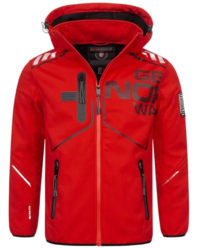 Geographical Norway Herbst Winter Jacke Softshell Outdoor Regen Übergangs Production H-H, Farbe:Rot, Größe:M 48 von Geographical Norway