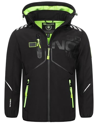 Geographical Norway Herbst Winter Jacke Softshell Outdoor Regen Übergangs Production H-H, Farbe:Schwarz, Größe:L 50 von Geographical Norway