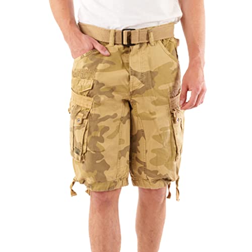 Geographical Norway Herren Cargo Short People (4XL, Beige Camo) von Geographical Norway