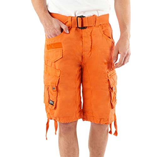 Geographical Norway Panoramique Men - Bermuda Mann Cotton - Shorts Herren Sport Cargo - Shorts Bermudas Kurz A Gürtel Normaler Schnitt Mann Frühling Sommer (Orange XXL) Geographical Norway Panoramique Men - Bermuda Mann Cotton - Shorts Herren Sport Cargo - Shorts Bermudas Kurz A Gürtel Normaler Schnitt Mann Frühling Sommer (Orange XXL) von Geographical Norway