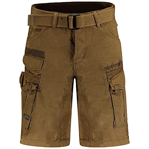 Geographical Norway Herren Cargo Short Sommer Bermuda Kurze Hose Shorts Brandiing- Production (Small, Khaki) von Geographical Norway