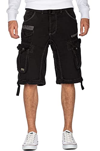 Geographical Norway Herren Cargo Short Sommer Bermuda Kurze Hose Shorts (Schwarz, X Large) Geographical Norway Herren Cargo Short Sommer Bermuda Kurze Hose Shorts (Schwarz, X Large) von Geographical Norway