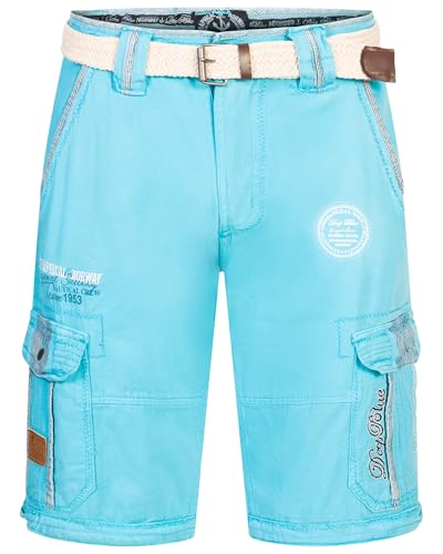 Geographical Norway Herren Cargo Shorts Kurze Hose Short Bermuda Knielang Parash, Hosengröße:L, Farbe:Turquoise von Geographical Norway