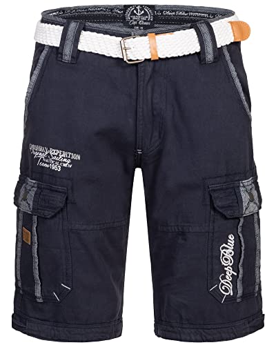Geographical Norway Herren Cargo Shorts Kurze Hose Short Bermuda Knielang Parash, Hosengröße:XL, Farbe:Navy von Geographical Norway